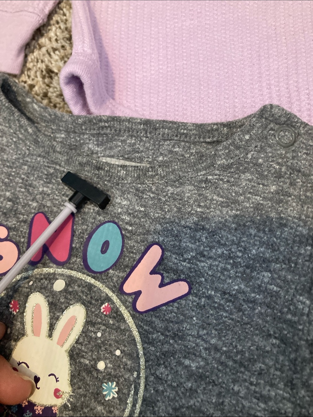 Garanimals Long-Sleeve Bodysuit Set - Pink, Lavender, Gray, Tan - Picture 8 of 9